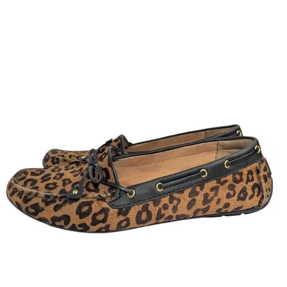 Clarks Dunbar cruiser calf hair animal leather boat loafer moccasins slip on 8.5 - Picture 2 of 8